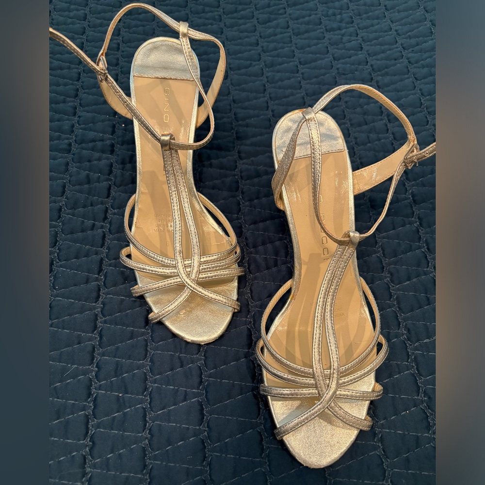 Gold Strappy Heels